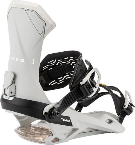 Nitro Snowboards Herren Team Bdg Snowboardbindung, Attacco per Snowboard Uomo, Grigio, M