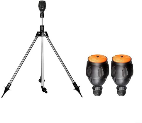 Arroseur rotatif automatique sur trépied, conçu pour pelouses et jardins, angle réglable et large zone de couverture
