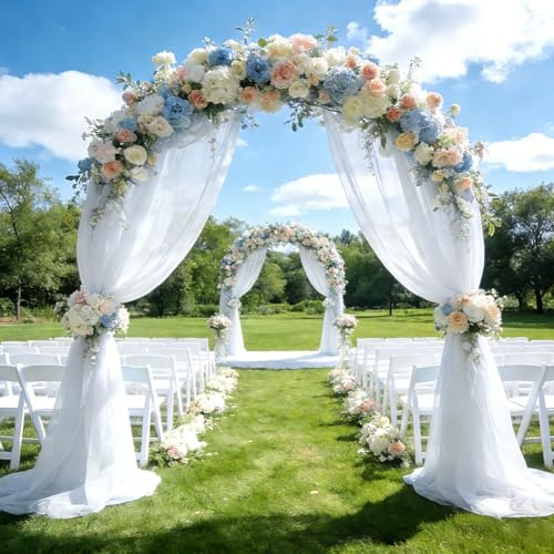 Tessuti in organza, stoffe in tulle al metro - 3 m x 160 cm di tulle bianco fai da te per decorazioni per compleanno, matrimonio, arco nuziale, festa