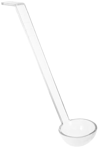 Sewroro Mestolo da Portata in PC Trasparente Manico lungo Antiscivolo, Cucchiaio da Cucina Multifunzionale per Salse e Zuppe, Utensile per Buffet e Ristorazione