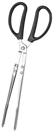 perfk Outils de Ramassage à Charbon en Acier Inoxydable, Pince à Charbon de Bois, Pince à Bois de Chauffage, Pinces à Déchets, pour la Cuisson au Barbecue, 36cm