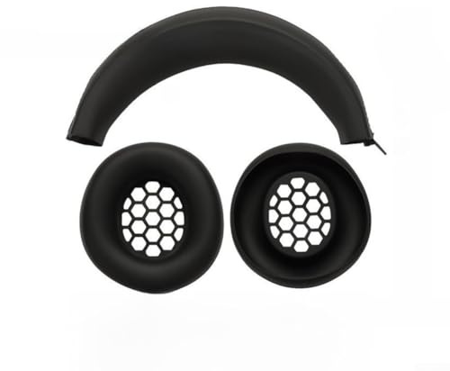 Coperture per archetto e padiglioni auricolari, maniche protettive in rete traspirante per Razer per cuffie da gioco Blackshark V2 X (V2 X PS nero, due pezzi)