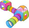 NUBUNI 4 in 1 : Spielzelt Kinderzelt : Babyzelt mit krabbeltunnel : Teiliges Bällebad : Spielzelt Babyzelt : Spielhaus mit Zelt Tasche und Tunnel : Mehrfarbig