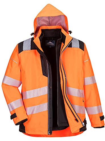 Portwest Herren-Arbeitskleidung, orange/schwarz, S