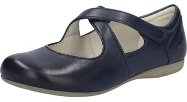 Josef Seibel Femme Ballerines à lanières Fiona 72, Dame Ballerines,Largeur G (Normale),Mary-Jane,Chaussures Basses,Bleu (Ocean),42 EU / 8 UK
