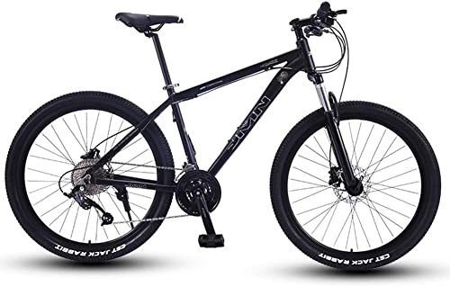 Vélo, VTT, 27,5 Pouces Big Wheels Hardtail VTT, Overdrive Cadre en Aluminium Mountain Trail Bike, Hommes Femmes Bicyclette,Argent,27 Vitesse