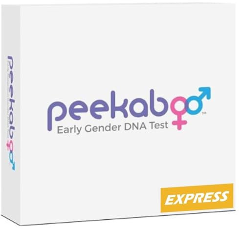 Peekaboo Early Gender Test Express, Same Day Results, at-Home DNA Kit, Over 99% Accurate, All Fees Included, Test As Soon As 6 Weeks