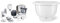 Bosch Küchenmaschine Serie 4 MUM5XW20, Edelstahl-Schüssel 3,9 L & Rührschüssel MUZ5KR1, 3,9 Liter, max. Teigmenge 2,7 kg, spülmaschinengeeignet, weiß, passend für Küchenmaschine Serie 4