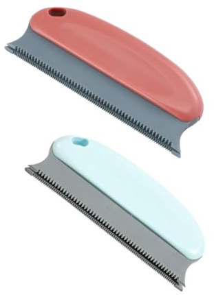 QLEUIFT 2 pcs Brosse à Poils d'animaux, épilateur de Poils de Chien pour Tapis, canapé, Voitures, Peigne à Poils de Chat, Brosse en Caoutchouc pour Poils d'animaux, Produits d'épilation de Chien