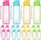 MSYU 20 Pcs Plastic Water Bottles for Kids Bulk, 500 ml Gym Sports Reusable Large Drink Bottles with Flip Top, Leakproof for Party, Outdoor, School, Adults & Children