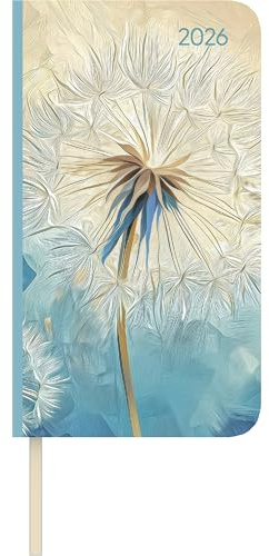 Alpha Edition - Lady Journal Slim Blowballs 2026 – Taschenkalender 9×16cm – Weekly – kompakter Wochenplaner mit Notizseiten, Info- & Adressteil – 128 Seiten
