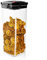 PORFOYO Lata de café hermética, 1,8 l, recipiente para granos de café, recipiente de almacenamiento, lata de vacío, transparente para granos de café, nueces, cacao
