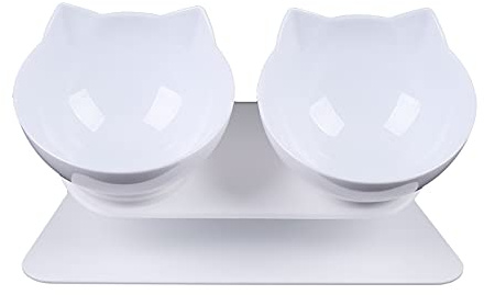 CzyuRachel Ciotola per gatti, diametro 13 cm, inclinazione 15°, set di ciotole per gatti, con 2 ciotole, ciotola per cibo per gatti, ciotola per gatti, ciotola per gatti, ciotola per gatti, ciotola