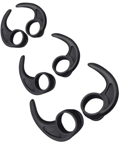 3 Paar | Silikon Ohrbügel rutschfeste Flügeln mit 10mm Innendurchmesser für In-Ear Kopfhörer | 3 Verschiedene Größen – S/M/L | Für AKG Sony MDR/XBA, Jaybird X4/X3/X2/X1