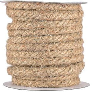 Vaessen Creative Cuerda de Yute Natural 8 mm x 50 m - Soga Cañamo para Manualidades, Exterior, Envolver Regalos, Decoración, Arreglos Florales, Bodas y Trabajos de Artesanía en Papel