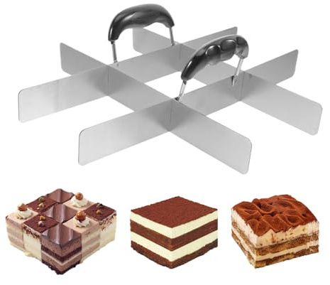 Gwtdtoad Affettatrice Per Torte Per Fette Uniformi | In Acciaio con Impugnatura per Fette Uniformi | Per Cucina E Sala Da Pranzo | Fondant
