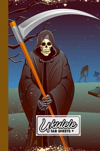 Ukulele Tab Sheets: Premium Halloween Cover | Ukulele Chord Diagrams / Blank Ukulele Tablature Notebook | 120 Pages | Size 6x9 by Rose Wagner