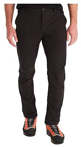Marmot Scree Pant, Pantalón softshell de trekking, pantalón para exterior, pantalón impermeable para senderismo, Hombre, Black, 28