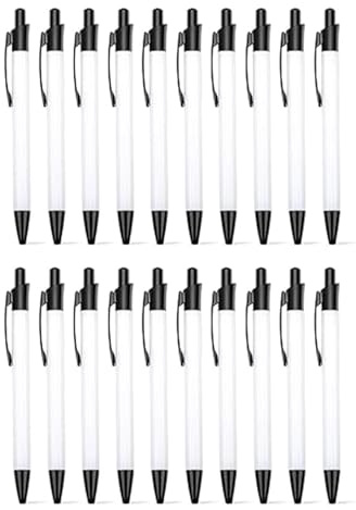 TONXX Stylo à Bille rétractable avec Films rétractables pour Transfert de Chaleur, stylos à Sublimation Vierges, Stylo à Bille à Transfert de Chaleur