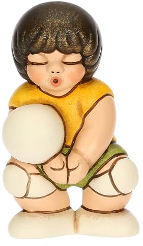 THUN, Bomboniera Campione di Pallavolo in Ceramica Decorata a Mano, Idea Regalo, 4 x 3.8 x 6.8 cm h