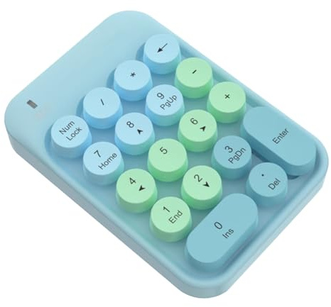 Giwnhvx Blocco numerico wireless carino colore finanziario speciale 2.4G tastierino numerico Muto USB Keypad per computer portatile/notebook/PC B