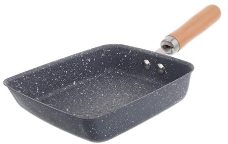 MAGICLULU Padella Profonda Quadrata Con Superficie Martellata Antiaderente in Pietra Per Frittate e Tamagoyaki Compatibile Con Fornelli Induzione Gas Ed Elettrici