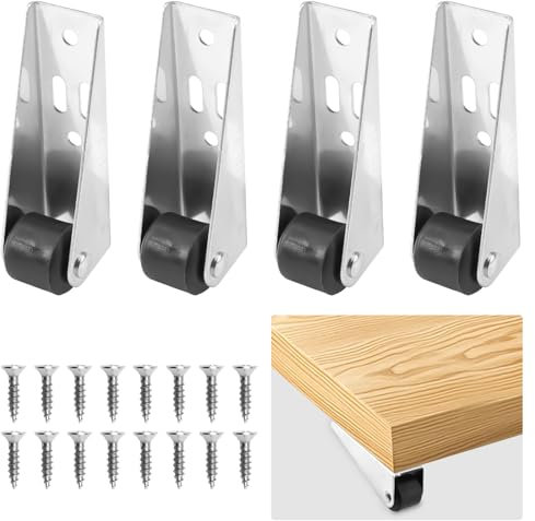 4 Piezas Mini Ruedas para Mover Muebles, 65mm Unidades de Ruedas Pequeñas de Plásticos, Ruedas Fijas para Muebles, Universal Ruedas Muebles con Tornillos, para Equipos Pequeños, Muebles, Proyectos DIY