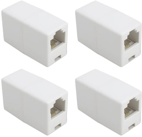 VGOL RJ11 6P4C Kupplung Buchse auf Buchse, Adapter für Festnetztelefon, Fax, ADSL-Modems, 4 Stück
