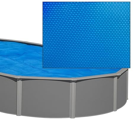SUDS-ONLINE Solar Pool Cover, 12 x 24 ft Oval, Above Ground and Inground Swimming Pools, Blue