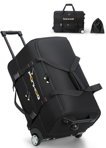 Ponhog Sac de Voyage à roulettes - Moyen Sac à Bagages Souple Résistant à l'eau, Léger pour Salle de Sport, Week-End et Voyage d'une Nuit, 55/56/65cm, 40/45/50litres