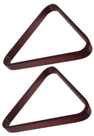 Parliky Triangle de Billard en Bois Massif 572 MM pour 9 Boules Râtelier de Billard Solide et Stable Adaptés au Snooker 2 Pièces Couleur Rouge Foncé
