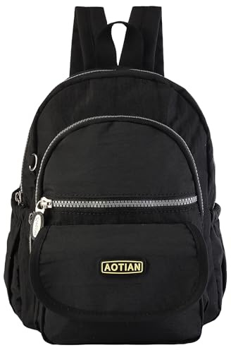 AOTIAN Nylon Lightweight Sturdy Little Casual Backpack 7 L Black