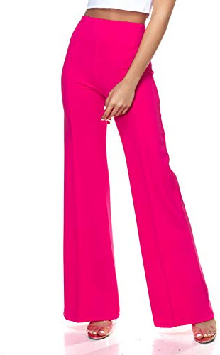 Women's High Waist Dress Pants, Medium, Fuchsia