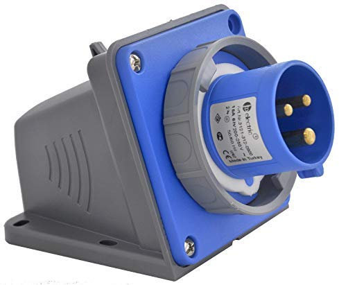 CEE Stecker Kupplung Gerätestecker Wandsteckdose Steckdose IP 67 32 A 3 Pol (Wandstecker 3pol 32A)