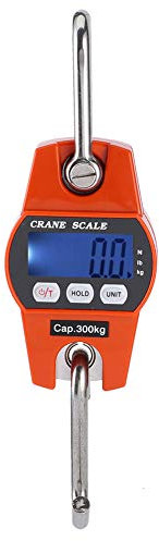 Mini Tragbare Digitale Lcd-anzeige Hängeskala Elektrische Waage Balance Angelwaage Hängehakenwaage Mit Ergonomischem Griff 300 Kg Waage Zugwaage Wildwaage Hängewaage Orange