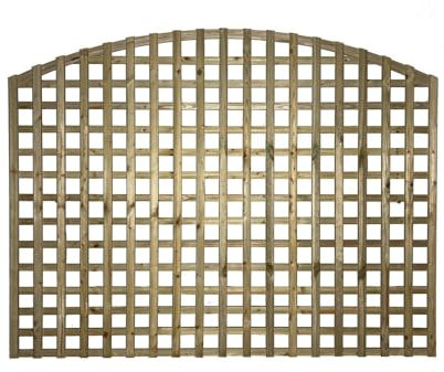 Premier Arch 6x4ft (W: 6ft x H: 4ft) Frameless Rough-Sawn Square Trellis Pressure-Treated Garden Panel with 60-70mm Privacy Squares Fence Topper/Wall Art Width 1828mm x Height: 1200mm