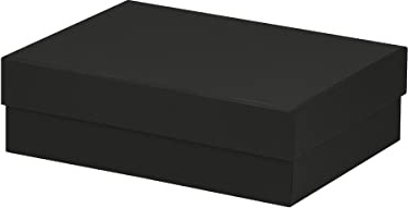 Rössler Papier 13401453703 - Scatola di cartone rettangolare Boxline, 196 x 264 x 80 mm, nero, 1 pezzo