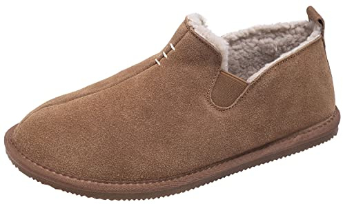 Lambland Men's Premium Sheepskin Slip On Bootie Slippers Hard Sole House Shoe Handcrafted Slipper Boots (Brown, uk_footwear_size_system, adult, men, numeric, medium, numeric_8)