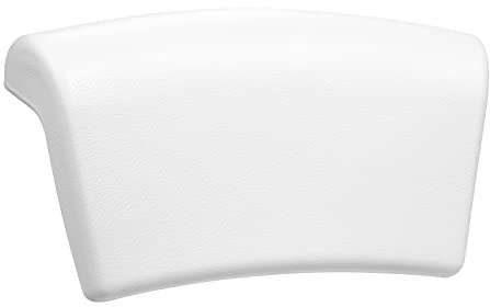 COMETX Cuscino per vasca bagno morbido impermeabile, poggiatesta SPA, bianco