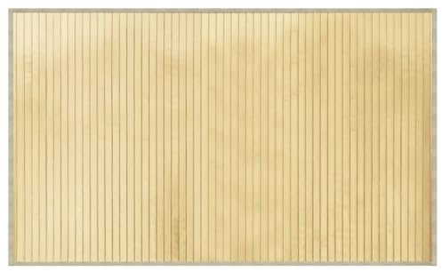 vidaXL Teppich, Bambusteppich Rechteckig, Bambusmatte rutschfest für Wohnzimmer, Läufer Küchenteppich Flurteppich, Modern, Hell Natur 60x100cm Bambus