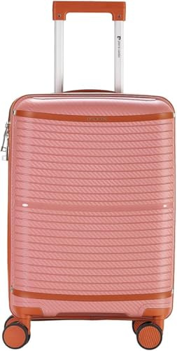 Pierre Cardin - Valigia Trolley rigido con rotelle girevoli 55x38x20 (Rosa)