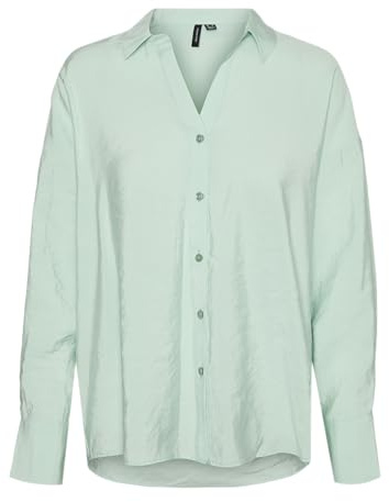 VERO MODA dam Vmqueeny Ls Oversize Shirt Wvn Ga Noos Långärmad skjorta