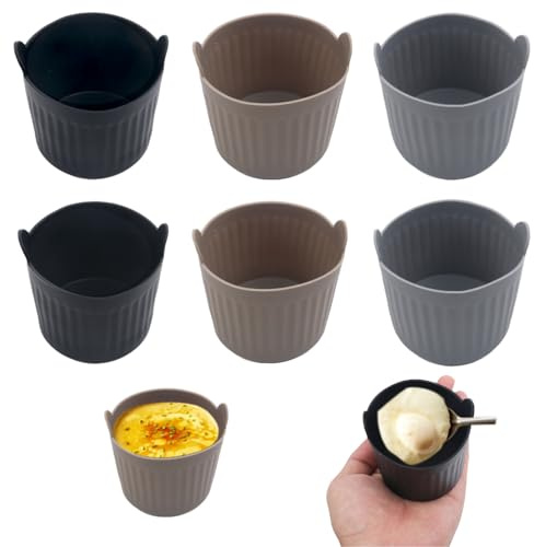 6PCS Air Fryer Egg Poacher,Silicone Egg Poacher Cups