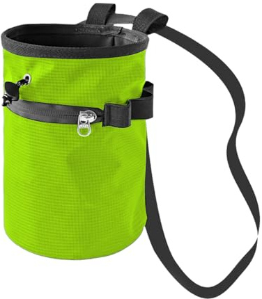 Chalkbag – tyngdlyftningsutrustning, dragkedjehållare | justerbar höftrem, lätt förvaringsväska för klättring, pool, discgolf, väggträning, träning och sport