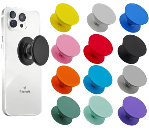 PYRUVAE 16 Pièces Supports de Téléphone Portable avec Design Fleuri, Poignée Rétractable et Pivoting à 360°, en Matériau ABS, Compatible avec la Plupart des Smartphones et Tablettes