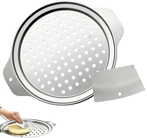 Prensa para spätzle, prensa de hielo de acero inoxidable, rallador de spätzle de acero inoxidable con raspador, colador de spätzle, raspador de spätzle, tabla de spätzle