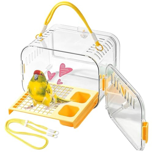 - Caja de transporte | cacatúas con comedero | Jaula de transporte al aire libre para, para propietarios de aves, amantes de los animales, entrenador, viajeros voluntarios, visitas veterinarias