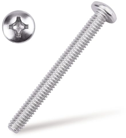 1/4-20 x 2 Pan Head Machine Screw, Phillips Drive, 304 Stainless Steel 18-8, Bright Finish, Fully Machine Thread, 25 Pcs