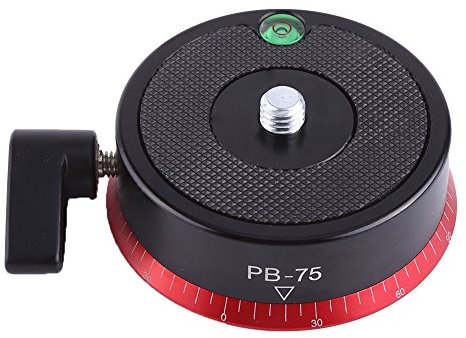 Base panoramica della Fotocamera Testa del treppiede a Sfera panoramica in Lega di Alluminio con livella a Bolla e Vite da 3/8 di Pollice