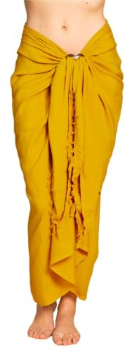 PANASIAM Sarong uni safron yellow, 250x116cm